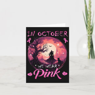 Im Oktober tragen wir Halloween-Brustkrebs Karte