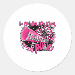 Im Oktober tragen wir NK Breast Cancer Chear Runder Aufkleber