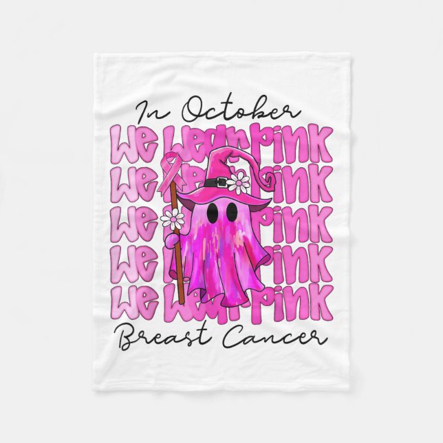 Im Oktober tragen wir NK Niedlich Ghost Breast Can Fleecedecke (Vorderseite)