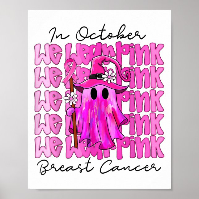Im Oktober tragen wir NK Niedlich Ghost Breast Can Poster (Vorne)