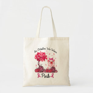 Im Oktober tragen wir Pink Breast Cancer Awaren Tragetasche