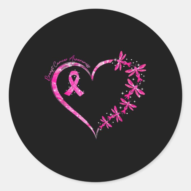 Im Oktober tragen wir Pink Brustkrebs Bewusstsein  Runder Aufkleber (Vorderseite)