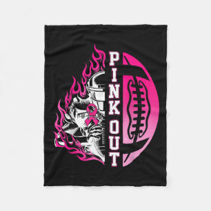 Im Oktober tragen wir Pink Football Breast Cancer Fleecedecke
