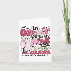 Im Oktober tragen wir Pink für Brustkrebs-Hallowee Karte