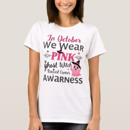 Im Oktober tragen wir Pink: Geisterhexen Brustkreb T-Shirt