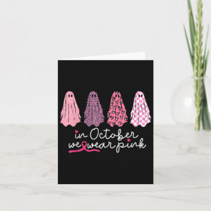 Im Oktober tragen wir Pink Ghost Boo Halloween Bru Karte