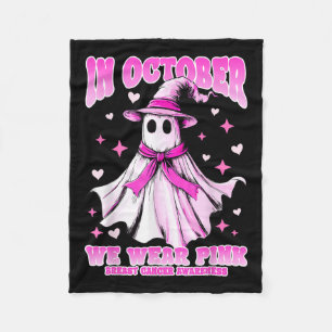 Im Oktober tragen wir Pink Ghost Breast Cancer Awa Fleecedecke