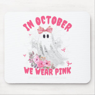 Im Oktober tragen wir Pink Ghost Brustkrebs Hallow Mousepad