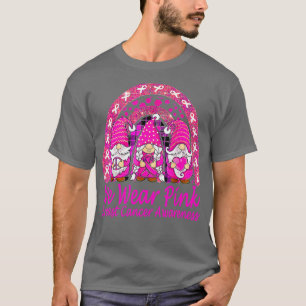 Im Oktober tragen wir Pink Gnome Breast Cancer Awa T-Shirt