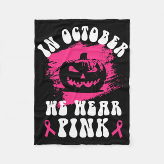 Im Oktober tragen wir Pink Halloween Jackolantern Fleecedecke