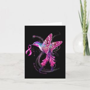 Im Oktober tragen wir Pink Hummingbird Brustkrebs Karte