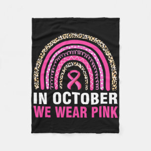 Im Oktober tragen wir Pink Leopard Brustkrebs im K Fleecedecke