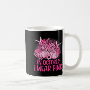 Im Oktober tragen wir Pink Pumpkin Breast Cancer A Kaffeetasse