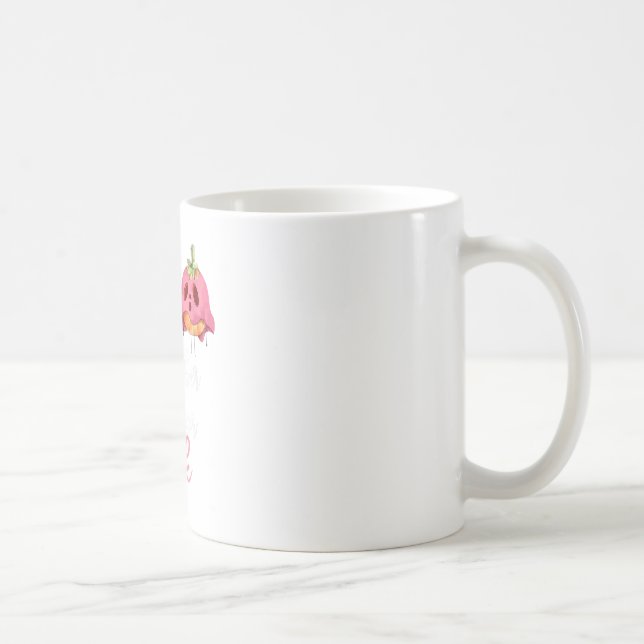 Im Oktober tragen wir Pink Pumpkin Brustkrebs Kaffeetasse (Rechts)