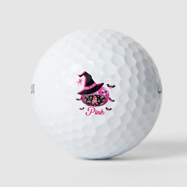 Im Oktober tragen wir Pink Pumpkin Golfball (Vorderseite)