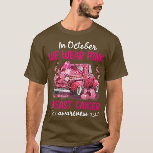 Im Oktober tragen wir Pink Pumpkin Truck Brust Can T-Shirt