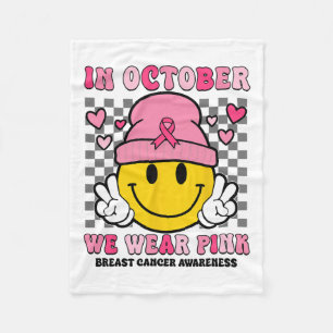 Im Oktober tragen wir Pink Ribbon Ghost Halloween Fleecedecke