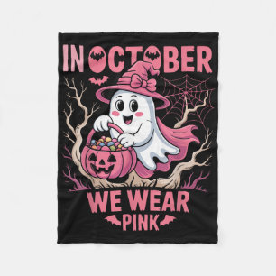 Im Oktober tragen wir Pink Shirt Breast Cancer Awa Fleecedecke