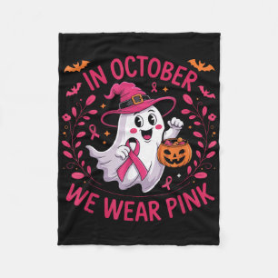 Im Oktober tragen wir Pink Shirt Breast Cancer Awa Fleecedecke