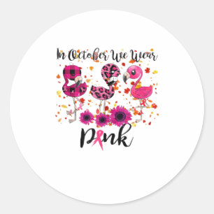 Im Oktober tragen wir PinkBreast Cancer Awarene Runder Aufkleber