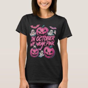 Im Oktober tragen wir rosa Bootleg Halloween Desig T-Shirt