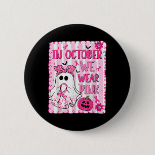 Im Oktober tragen wir rosa Brustkrebs-Bewusstsein Button