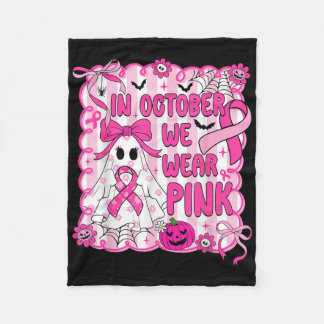 Im Oktober tragen wir rosa Brustkrebs-Bewusstsein  Fleecedecke