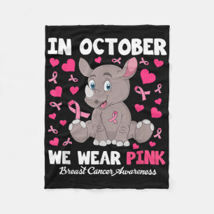 Im Oktober tragen wir rosa Brustkrebs-Bewusstsein Fleecedecke