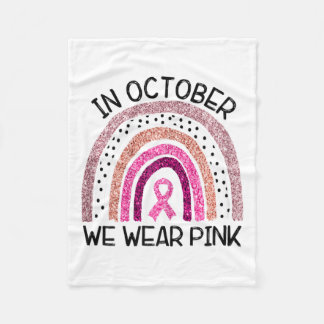 Im Oktober tragen wir rosa Brustkrebs-Bewusstsein Fleecedecke