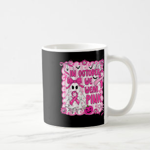 Im Oktober tragen wir rosa Brustkrebs-Bewusstsein Kaffeetasse