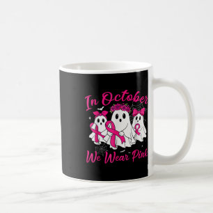 Im Oktober tragen wir rosa Brustkrebs-Bewusstsein Kaffeetasse