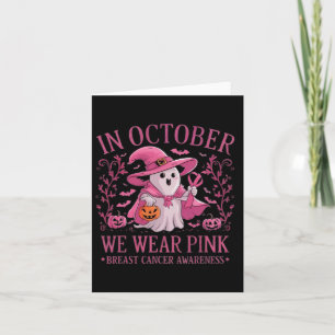 Im Oktober tragen wir rosa Brustkrebs-Bewusstsein  Karte