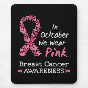 Im Oktober tragen wir rosa Brustkrebs-Bewusstsein Mousepad