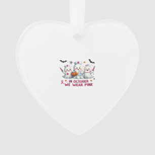 im Oktober tragen wir rosa Brustkrebs-Bewusstsein  Ornament