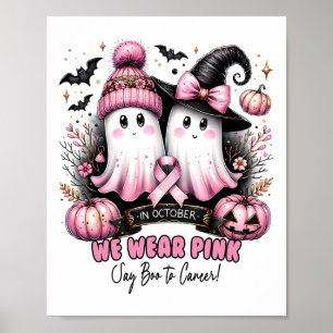 Im Oktober tragen wir rosa Brustkrebs-Bewusstsein Poster