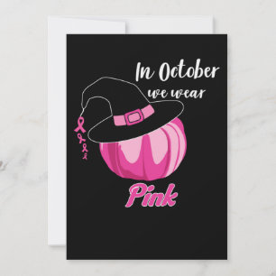 Im Oktober tragen wir rosa Brustkrebs-Bewusstsein Save The Date