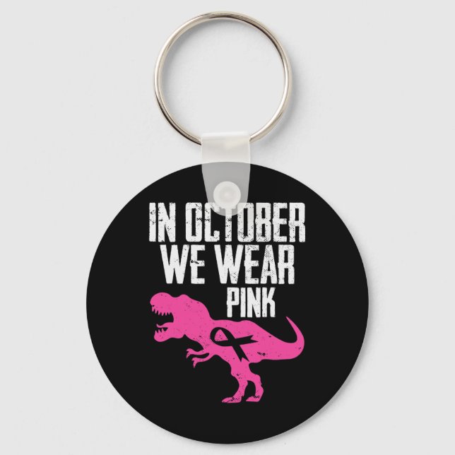 Im Oktober tragen wir rosa Brustkrebs-Bewusstsein Schlüsselanhänger (Vorderseite)