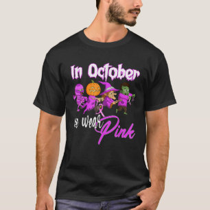 Im Oktober tragen wir rosa Brustkrebs-Bewusstsein T-Shirt