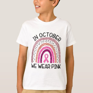 Im Oktober tragen wir rosa Brustkrebs-Bewusstsein T-Shirt