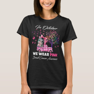 Im Oktober tragen wir rosa Brustkrebs-Butterf T-Shirt