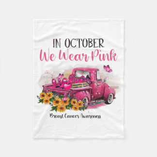 Im Oktober tragen wir rosa Brustkrebs Fleecedecke