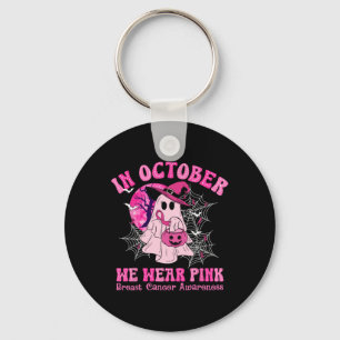 Im Oktober tragen wir rosa Brustkrebs Frauen Geist Schlüsselanhänger