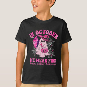 Im Oktober tragen wir rosa Brustkrebs Frauen Geist T-Shirt