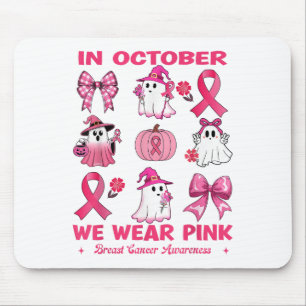 Im Oktober tragen wir rosa Brustkrebs Niedliche Ge Mousepad