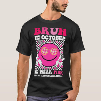Im Oktober tragen wir rosa Brustkrebs T-Shirt