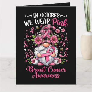 Im Oktober tragen wir Rosa Brustkrebsaufklärung Dankeskarte