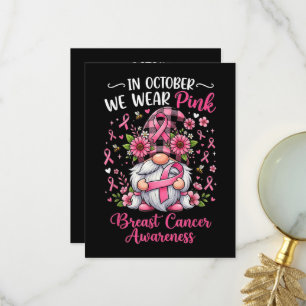 Im Oktober tragen wir Rosa Brustkrebsaufklärung Dankeskarte