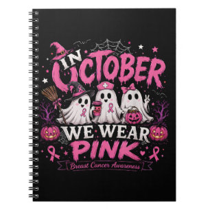 Im Oktober tragen wir Rosa Brustkrebsaufklärung Notizblock