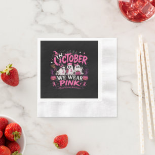 Im Oktober tragen wir Rosa Brustkrebsaufklärung Serviette