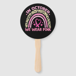 Im Oktober tragen wir Rosa Brustkrebsbewusstsein  Fächer
